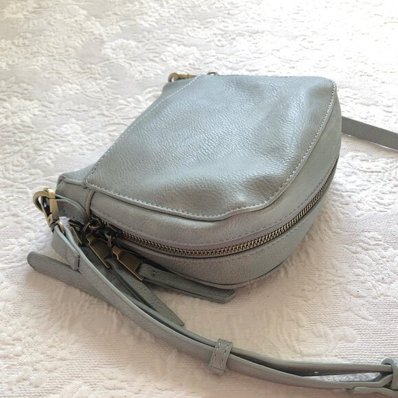 Anthropologie Blue Leather Crossbody Purse - Picture 4 of 4